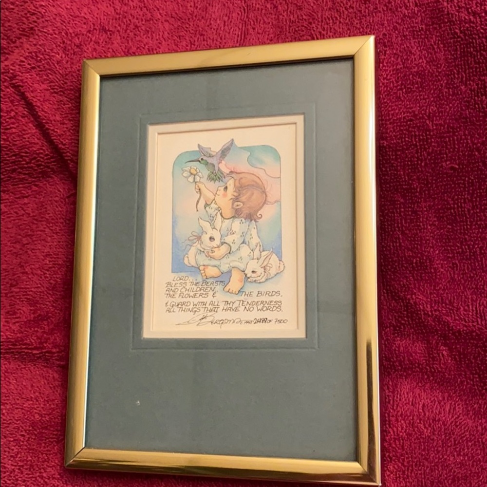 Jody Bergsma Framed Lithograph Signed 1990